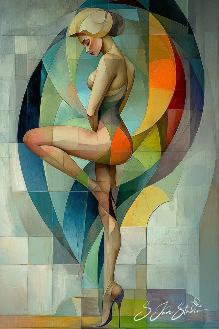 Abstractionism _ __She curves like jazz—sharp, smooth, and full of soul __🎷🖤🎨 _ ********.jpeg