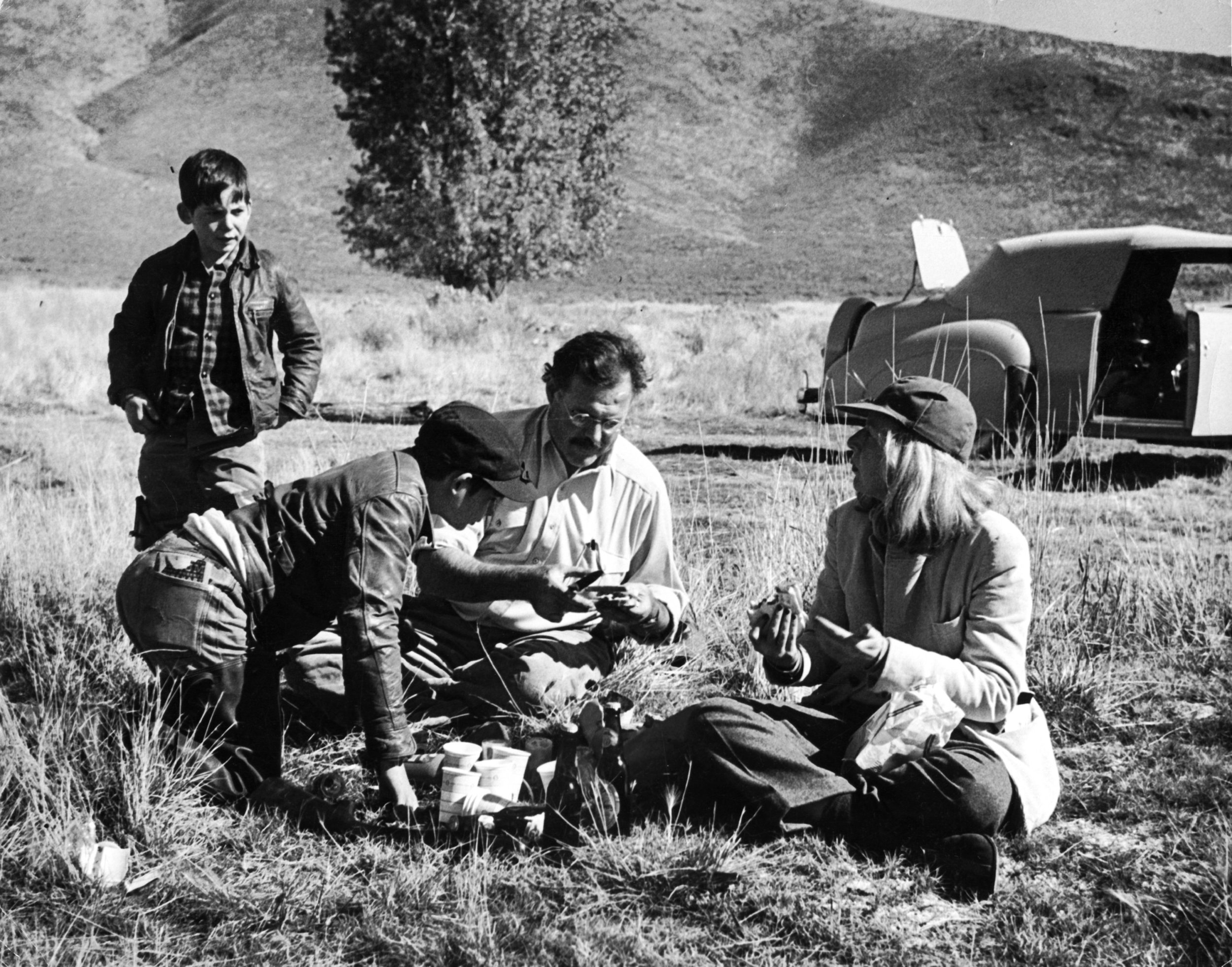 EHPH 013 005 04821 EH Martha Patrick Gigi Duck Hunting Picnic Idaho Oct 1941.jpeg