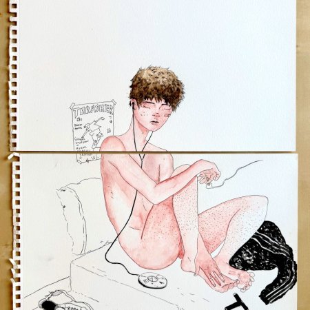 Ero.2 Fabro-Tranchida_Escuchando-in-Utero_Acuarela-sobre-papel_60x40cm_2022_mockup_web-450x450.jpg