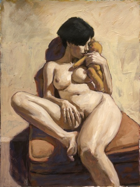 Frank Luzian York, _Nude with Bear .jpg