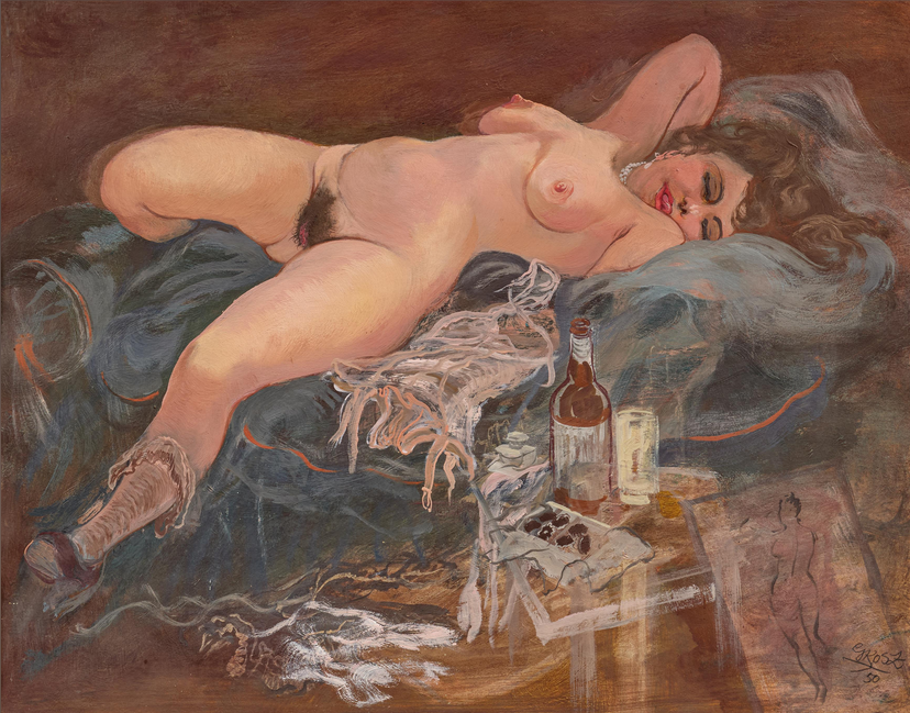 George Grosz-Reclining female nude.png