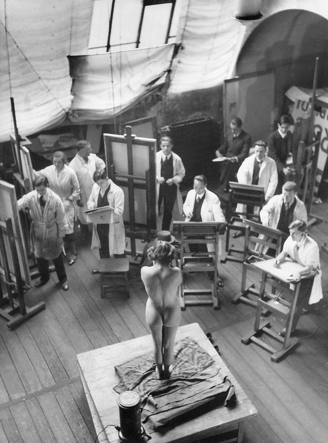 Germany Free State Prussia Berlin Berlin Students during the lesson of nude drawing - 1937 by ...jpg