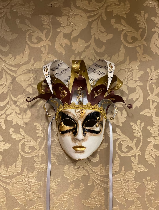 Máscara veneciana de bufón de carnaval🎭.png