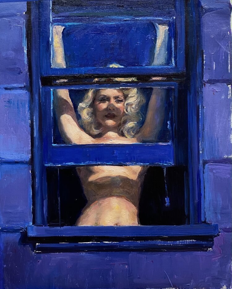 Painting by Natalia Fabia (born1983, USA) - _Blue Window_ (2013).jpg