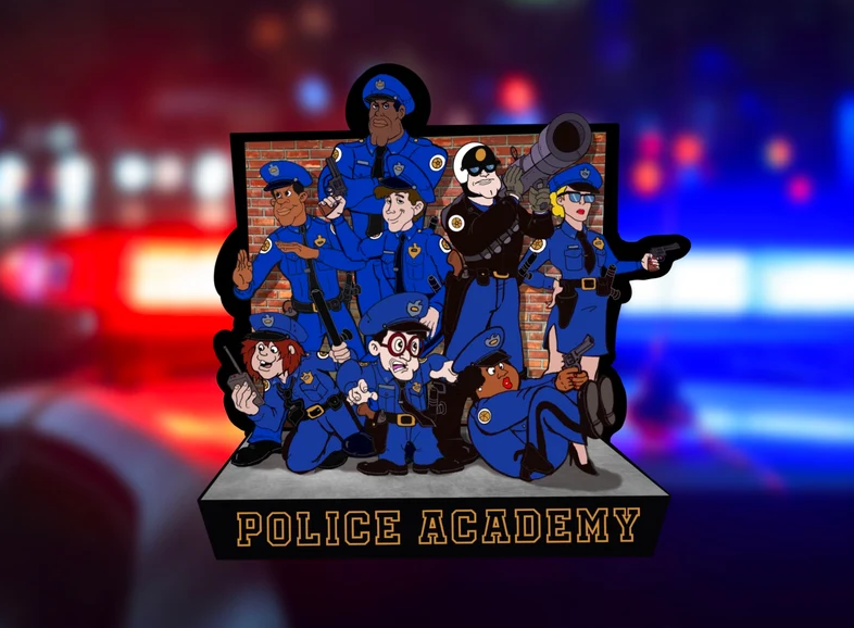 Pegatina de la Academia de Policía (dibujos animados.png