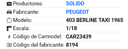 Screenshot 2025-11-06 at 18-28-51 SOLIDO 8194 Escala 1_18 PEUGEOT 403 BERLINE TAXI 1965 BLACK ...png