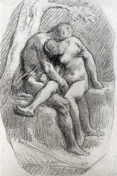 X Los amantes 1850 Jean François Millet.gif